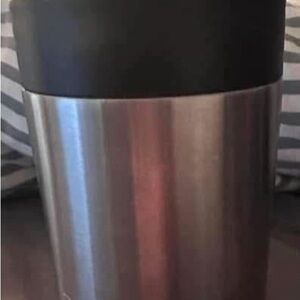 Yeti Black and Silver Tumbler